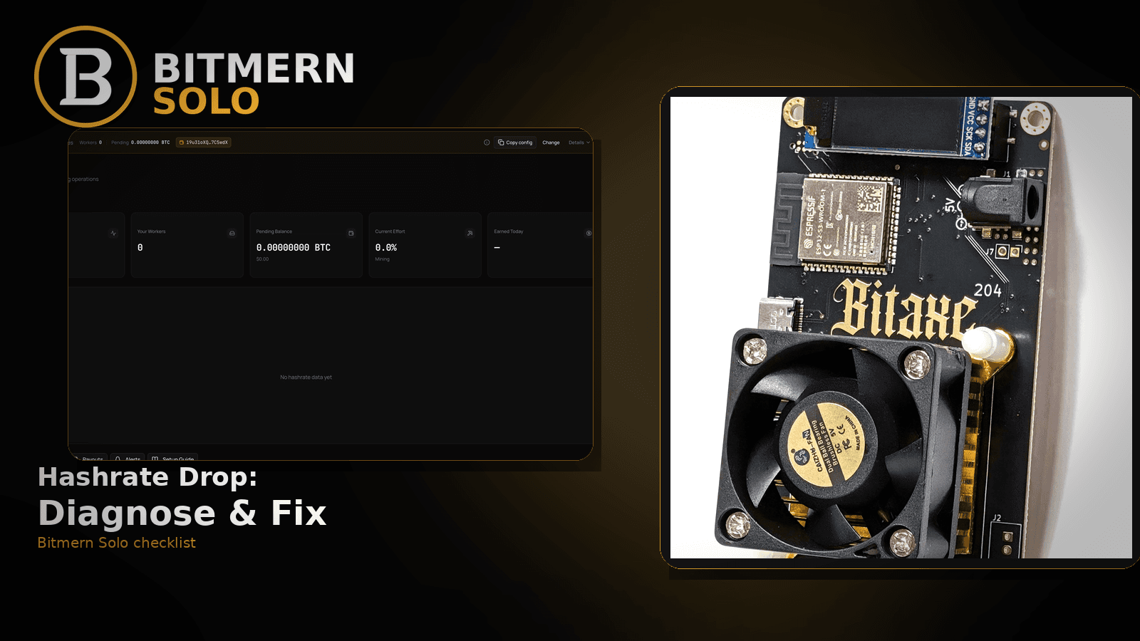 Hashrate Drop on Bitmern Solo (Diagnose & Fix)